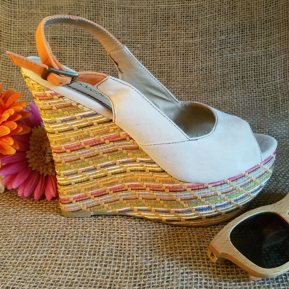🌴SHOEDAZZLE COLORFUL WEDGE SANDALS🌞